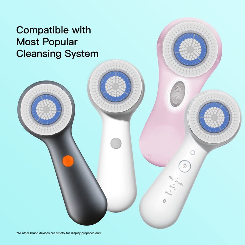 Brushmo Facial Brush Head Replacements Compatible with Clarisonic Mia 1, Mia 2, Mia Fit, Alpha Fit, Smart Profile Uplift and Alpha Fit, Deep Pore Facial 4 Pack (Deep Pore) - Image 2